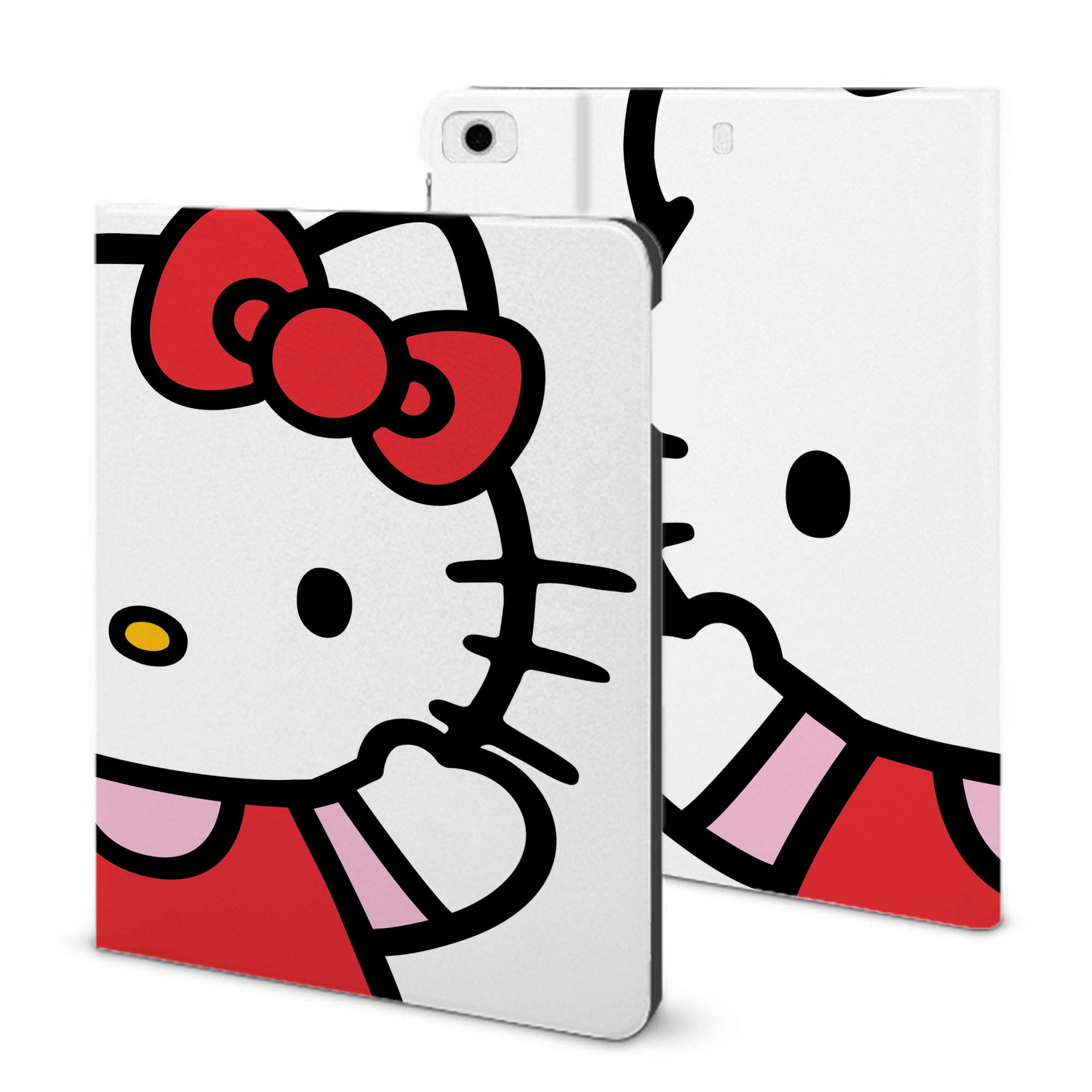 （画像用） Hello Kitty ハローキティ IPad ケース ブック型 PUレザー TPU 耐衝撃 軽量 薄型 ペン収納なし 全面保護 IPad 各モデル対応